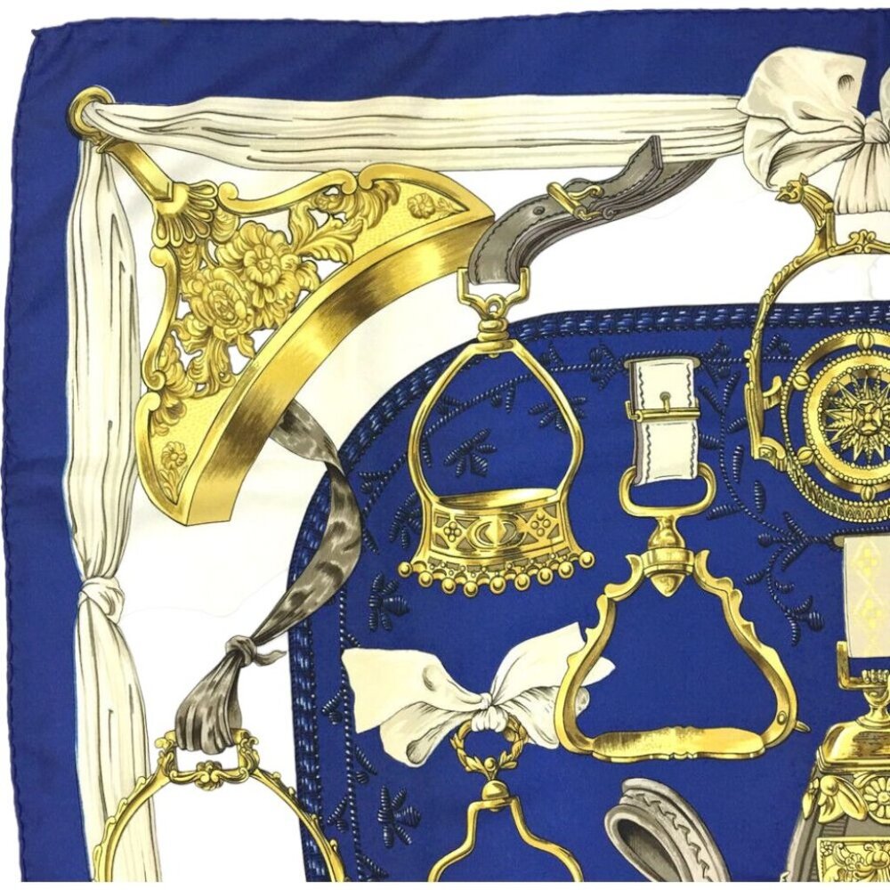 046183P (S2) Hermes Scarf Etriers Carre 90 Multicolor Silk 100% - Picture 2 of 9